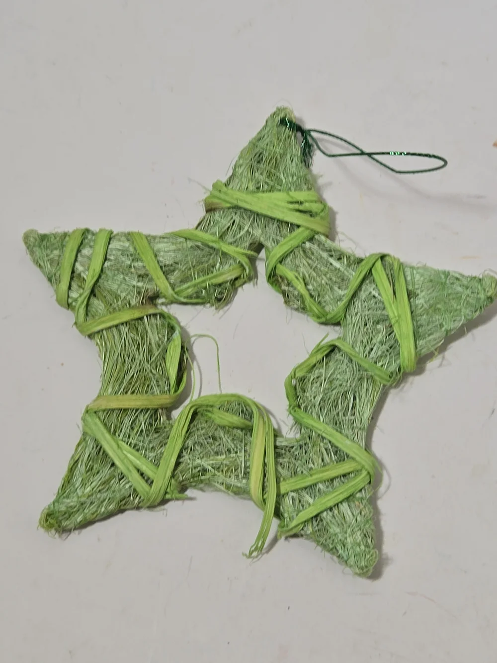 Handcrafted Star Hanging Ornaments - Lime Green & Fuchsia